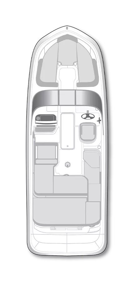 2025 Bayliner VR6 Bowrider Impulse Coque bleue côtés/fond blanc