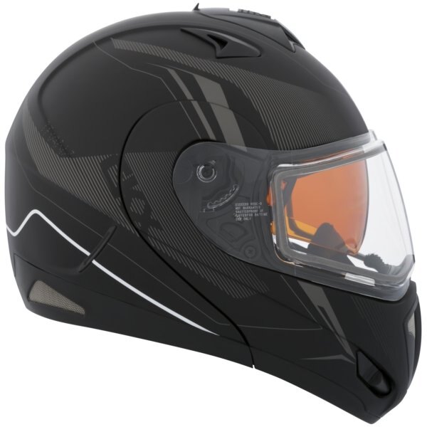 505581 XS HELMET TRANZ RSV DL RECH BK/GY MAT XS CKX