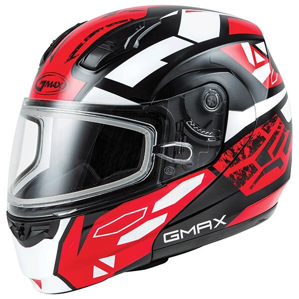 490 4618D 2XL, L GMAX MD04, FULL FACE MODULAR HELMET,VAULT RED, DOUBLE LENS