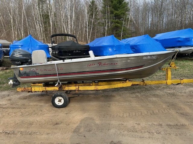 MID 1990'S SYLVAN 1467 NORTHWOOD FISHERMAN BOAT W/ A 2022 YAMAHA 4S ENGINE