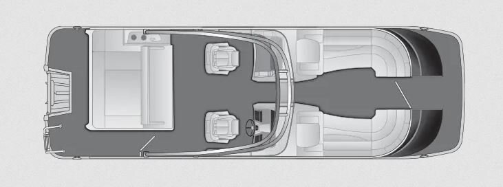 2024 Bennington QX25 Swingback w/ Windshield and Arch 25 QXSBWA