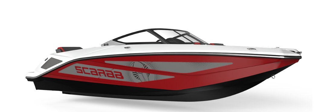 2025 Scarab 215 LX BLACK/CRIMSON RED