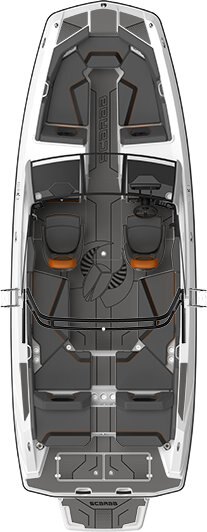 2025 Scarab 235 LX WAKE BLACK/AFTERBURNER ORANGE