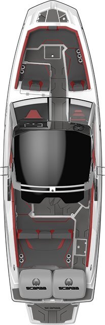 2025 Scarab 285 LX WAKE BLACK/PEARL GRAY