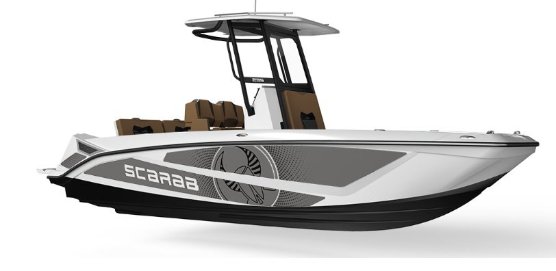 2025 Scarab 235 Open LX BLACK/VELOCITY WHITE