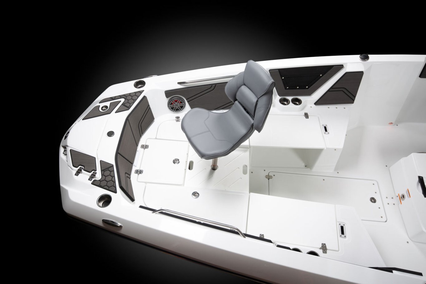 2025 Scarab 255 Open LX WAKE BLACK/VELOCITY WHITE