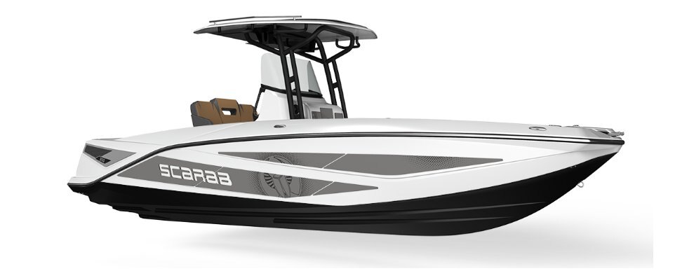 2025 Scarab 255 Open LX BLACK/VELOCITY WHITE