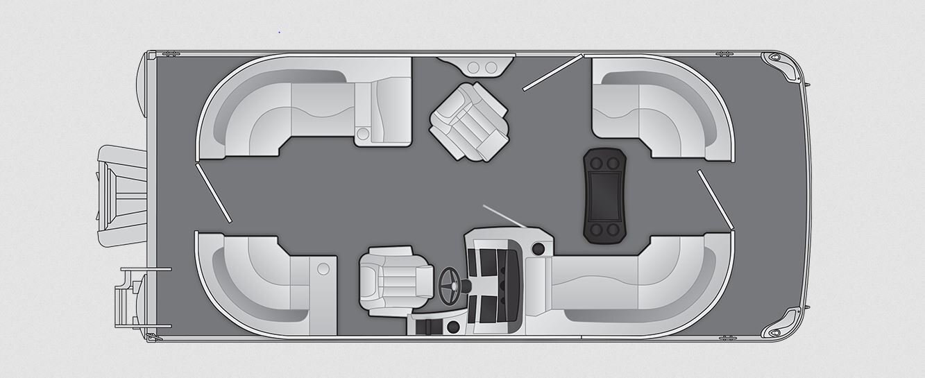 2026 Bennington L Line 20 L Stern Radius Quad Bench