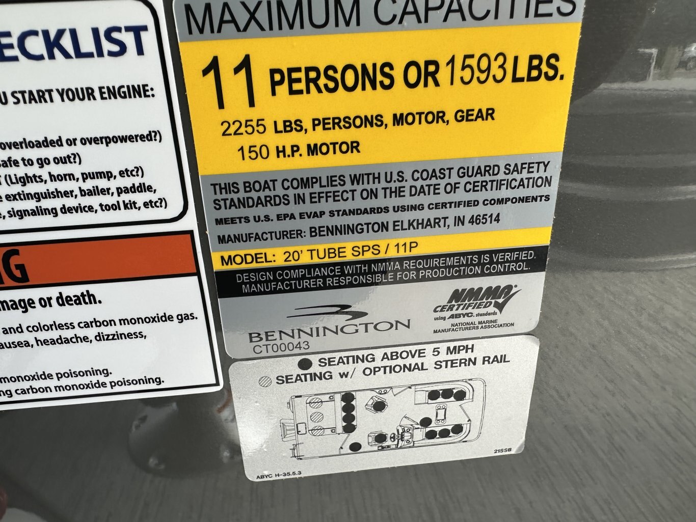 2026 Bennington 21SSBSE 115HP YAMAHA VMAX SHO