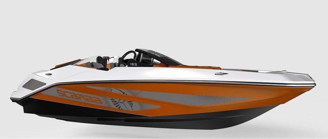 2026 Scarab 165 LX Black/Afterburner Orange
