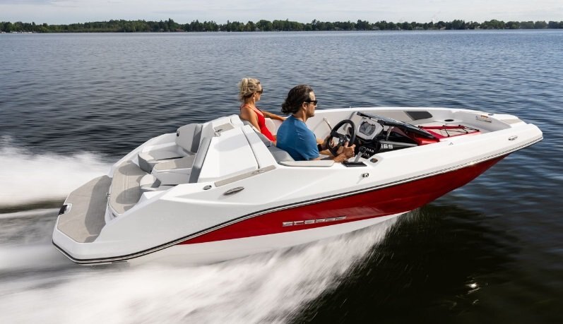 2026 Scarab 165 LX Black/Crimson Red