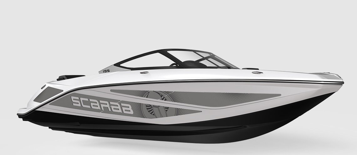 2026 Scarab 195 LX Black/Pearl Gray