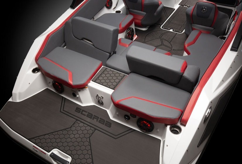 2026 Scarab 195 LX Black/Crimson Red