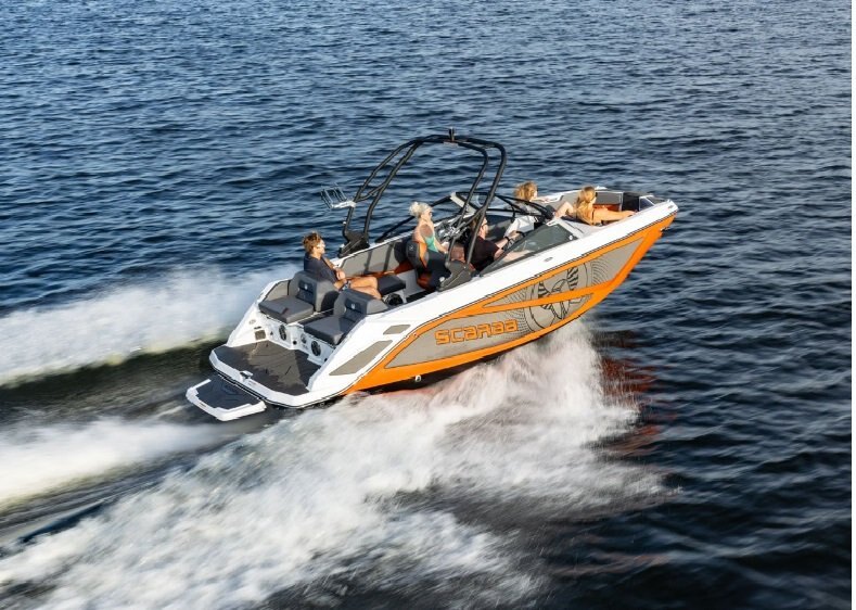 2026 Scarab 210 LX Black/Afterburner Orange