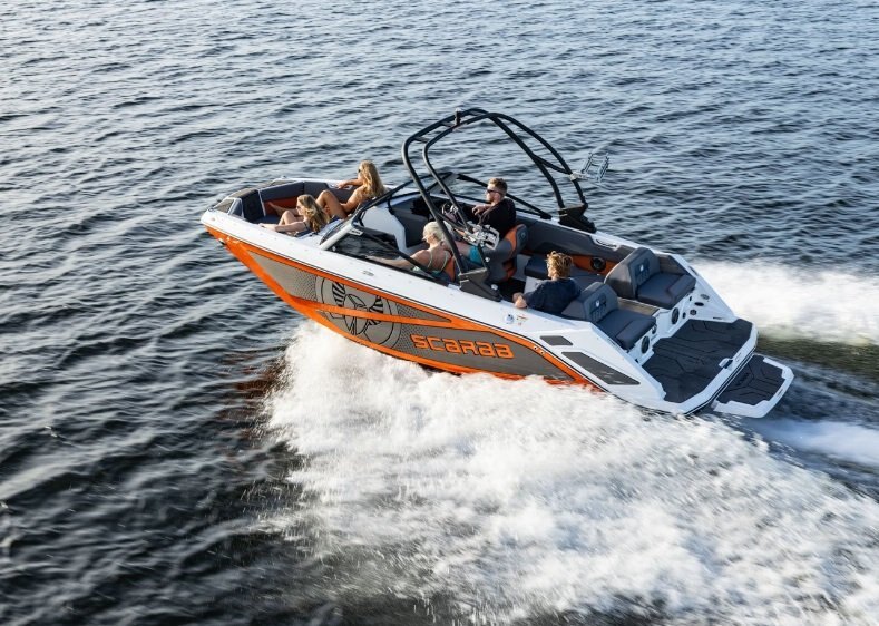 2026 Scarab 210 LX WAKE Black/Crimson Red