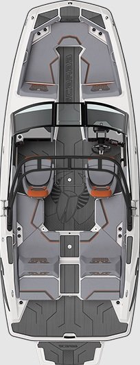 2026 Scarab 210 LX WAKE Black/Afterburner Orange