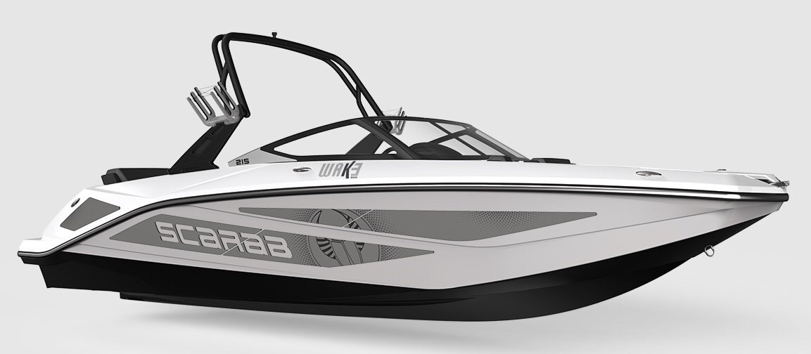 2026 Scarab 215 LX WAKE Black/Pearl Gray