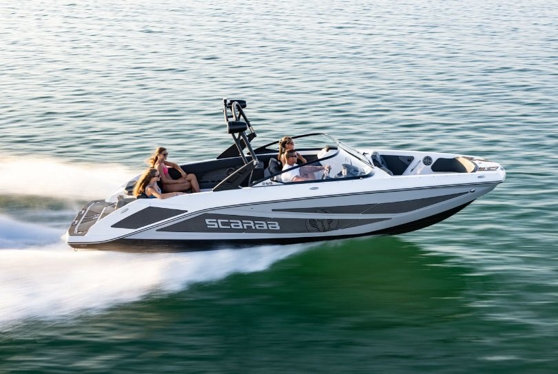 2026 Scarab 255 LX Black/Pearl Gray