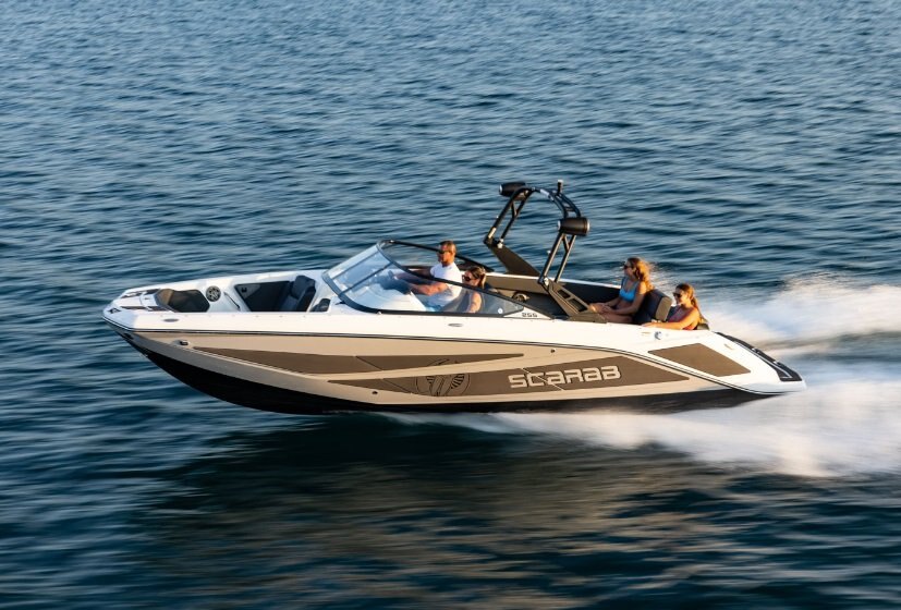 2026 Scarab 255 LX Black/Afterburner Orange