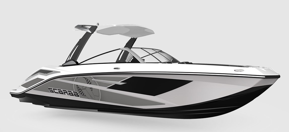 2026 Scarab 285 LX Black/Pearl Gray