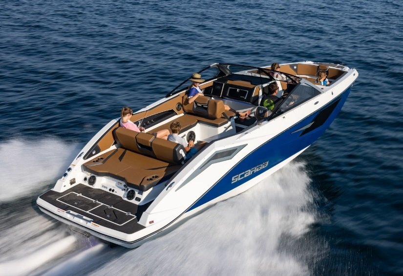 2026 Scarab 285 LX Black/Pearl Gray