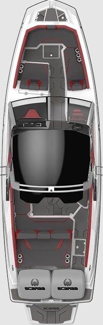 2026 Scarab 285 LX WAKE Black/Pearl Gray
