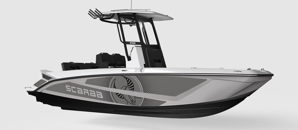 2026 Scarab 235 Open LX WAKE Black/Pearl Gray