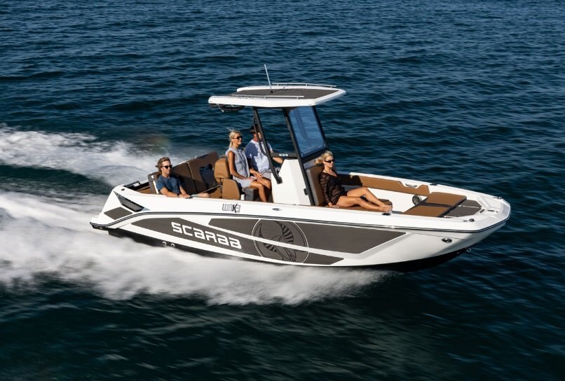 2026 Scarab 235 Open LX WAKE Black/Velocity White