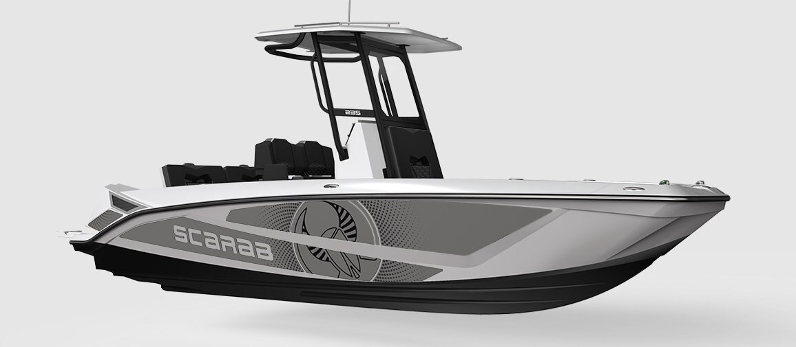 2026 Scarab 235 Open LX Black/Pearl Gray