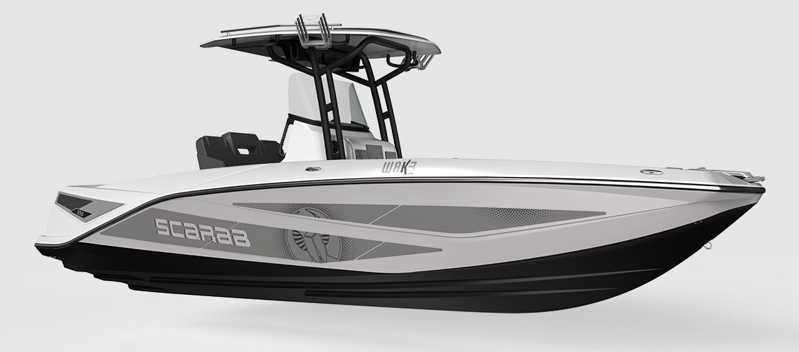 2026 Scarab 255 Open LX WAKE Black/Pearl Gray
