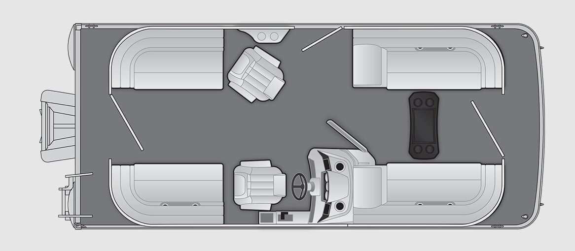 2026 Bennington S Line 20 S STERN RADIUS QUAD BENCH