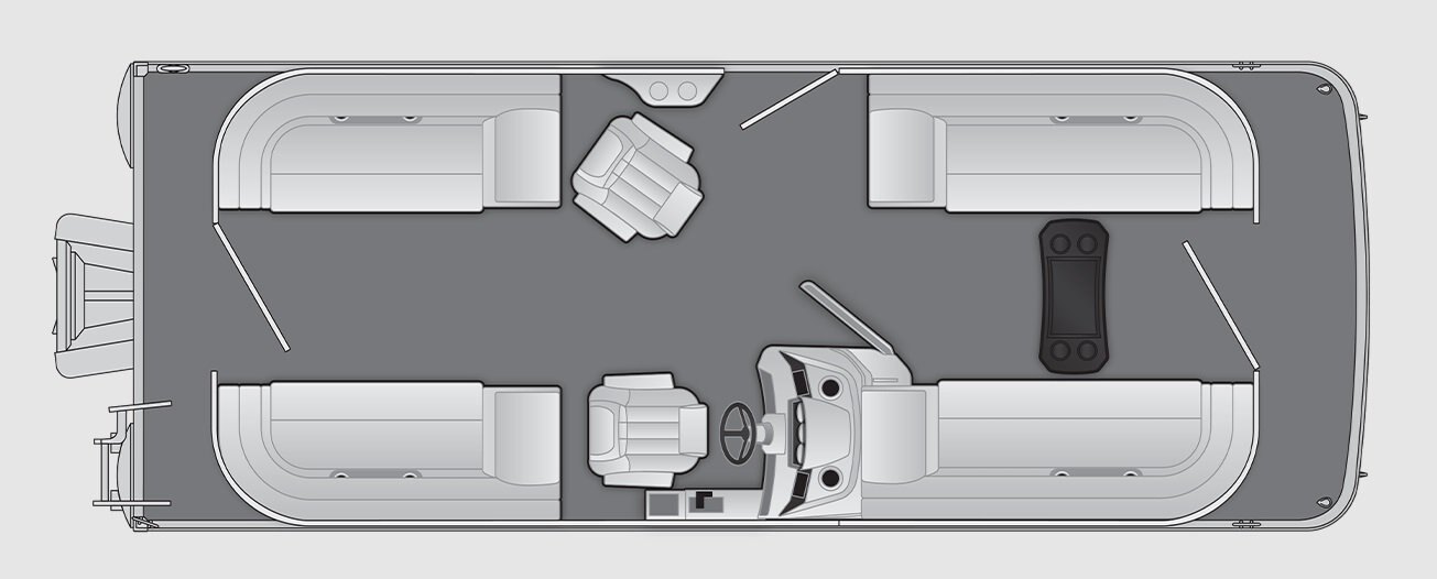 2026 Bennington S Line 23 S STERN RADIUS QUAD BENCH