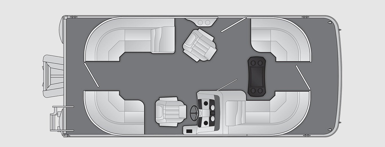 2026 Bennington SX Line 20 SX STERN RADIUS QUAD BENCH