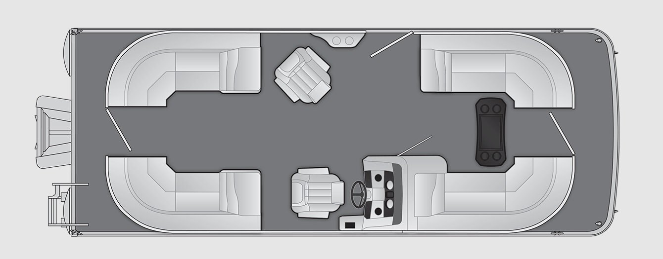 2026 Bennington SX Line 23 SX STERN RADIUS QUAD BENCH