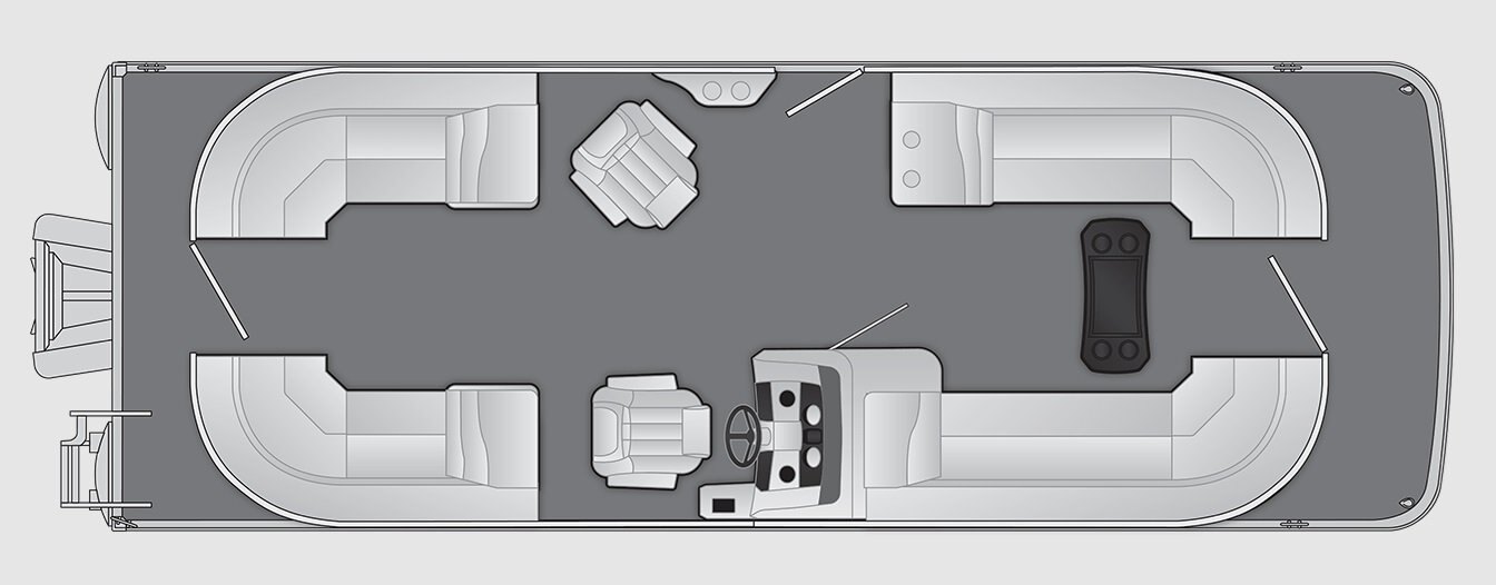2026 Bennington SX Line 25 SX STERN RADIUS QUAD BENCH