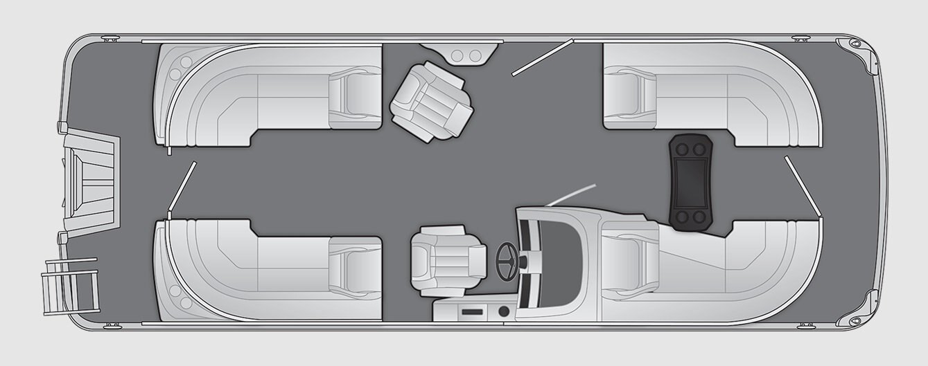 2026 Bennington LX Sport Line 23 LXS Fastback Quad Bench