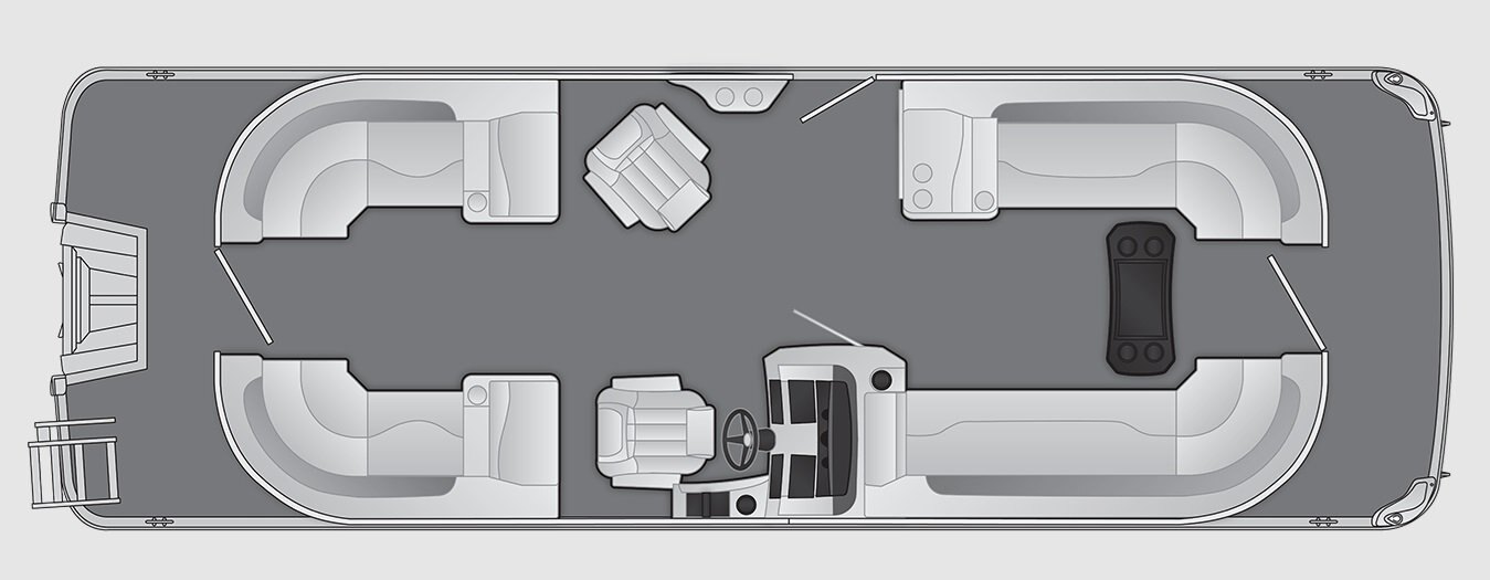 2026 Bennington L Line 25 L Stern Radius Quad Bench