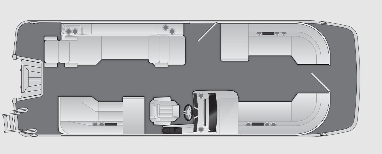 2026 Bennington M Line 24 M Sport Lounge Quad Bench