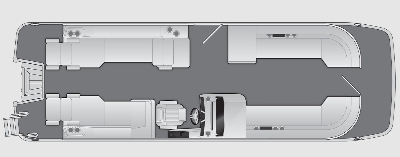 2026 Bennington M Line 26 M Sport Lounge Quad Bench