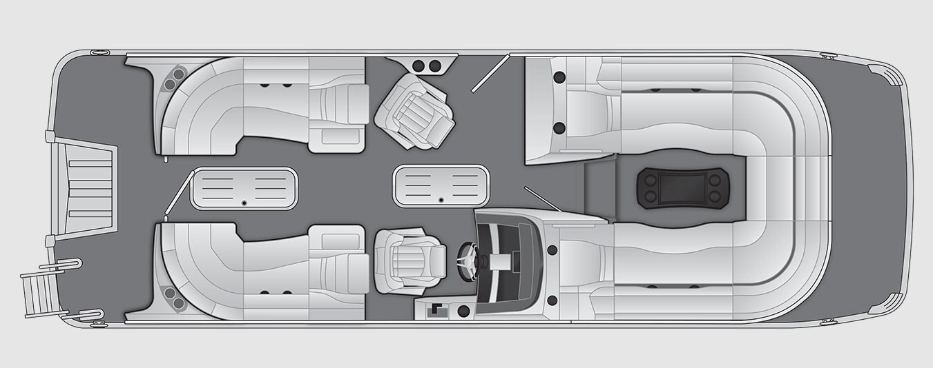 2026 Bennington R Bowrider Line 24 RT Fastback Quad Bench