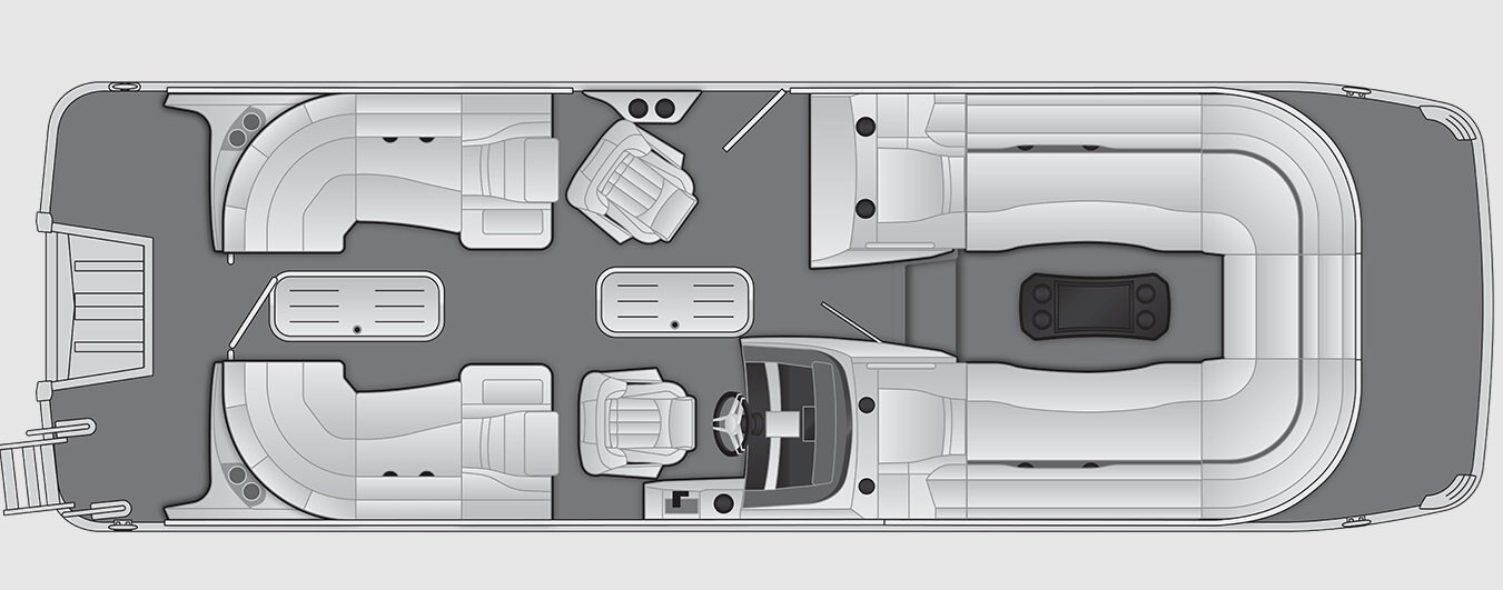 2026 Bennington R Bowrider Line 25 RT Fastback Quad Bench