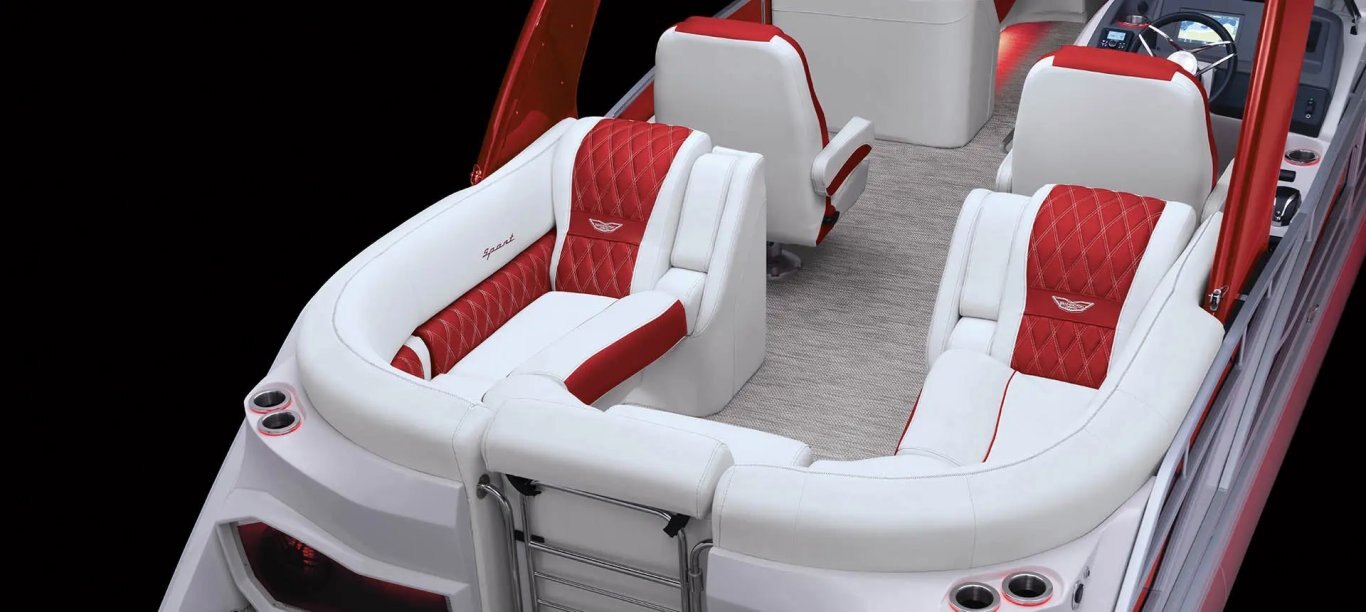 2026 Bennington Q Line 25 Q STERN RADIUS QUAD BENCH