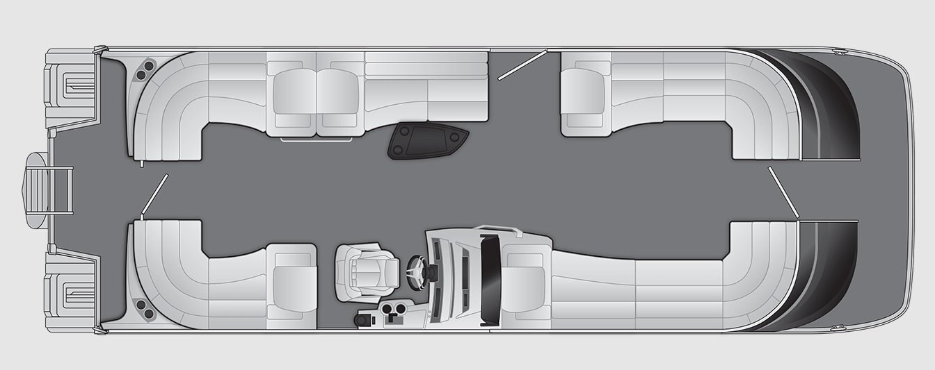 2026 Bennington Q Line 30 Q STERN RADIUS QUAD BENCH