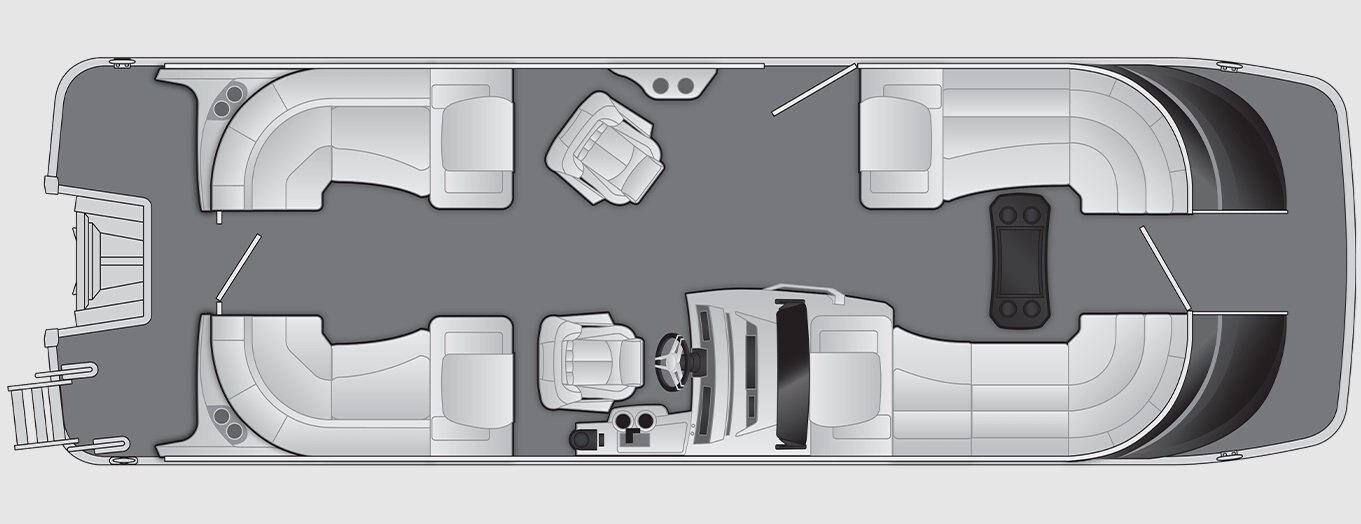 2026 Bennington QX Line 25 QX FASTBACK QUAD BENCH