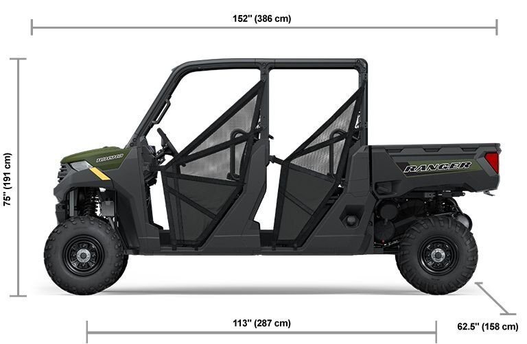 2025 Polaris RANGER CREW 1000 BASE 6 SEAT SAGE GREEN