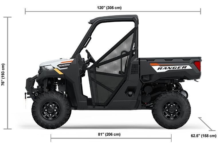 2025 Polaris RANGER 1000 PREMIUM 3 SEAT WHITE LIGHTNING