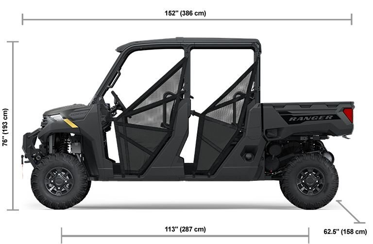 2025 Polaris RANGER CREW 1000 PREMIUM 6 SEAT WHITE LIGHTNING