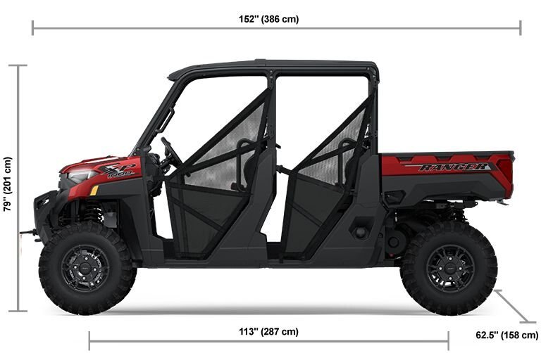 2025 Polaris RANGER CREW XP 1000 PREMIUM 6 SEAT SUNSET RED