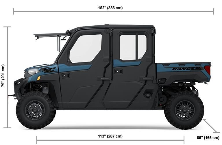 2025 Polaris RANGER CREW XP 1000 NORTHSTAR EDITION ULTIMATE 6 SEAT BLUE SLATE METALLIC SMOKE