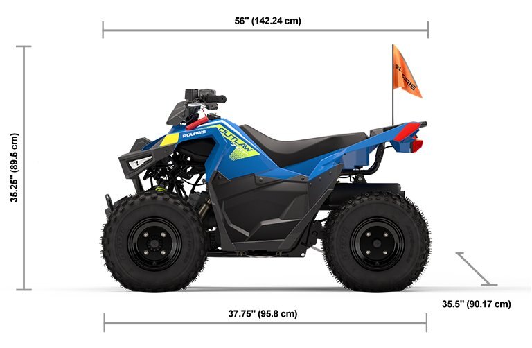 2025 Polaris Outlaw 70 EFI Velocity Blue / Lifted Lime